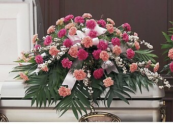 Mixed Pink Carnation Casket
