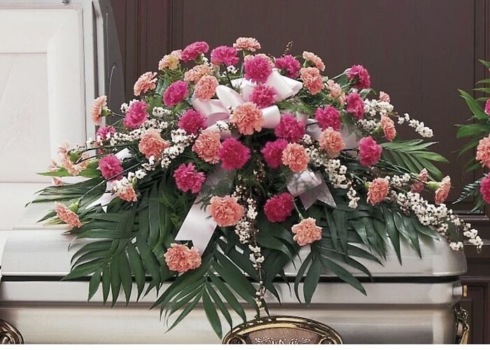 Mixed Pink Carnation Casket