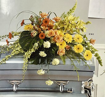 Citrus Casket with Cymbidium
