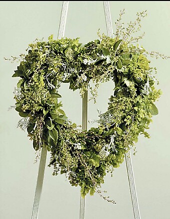 Assorted Greenery Heart