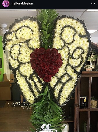 Black and Red Angel Wings