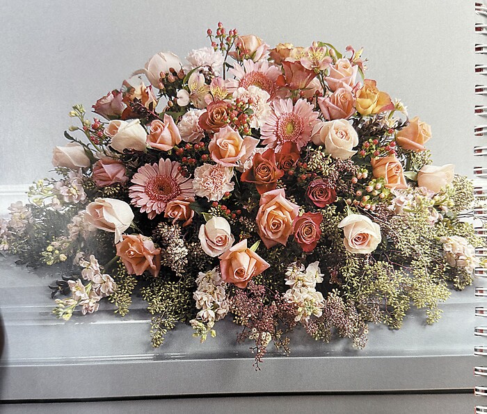 Peaches and Pinks Casket